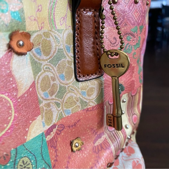Fossil Women's Multicolor Handbag With Logo Key Design One Size - Picture 3 of 10